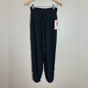 Ci Sono Size XL Black Linen Joggers